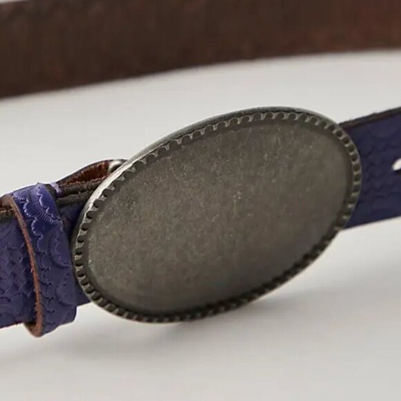 NWT Free People Duke Concho Belt in Blackberry - Picture 2 of 7